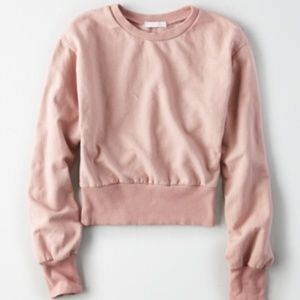 AE pink crop top sweater
